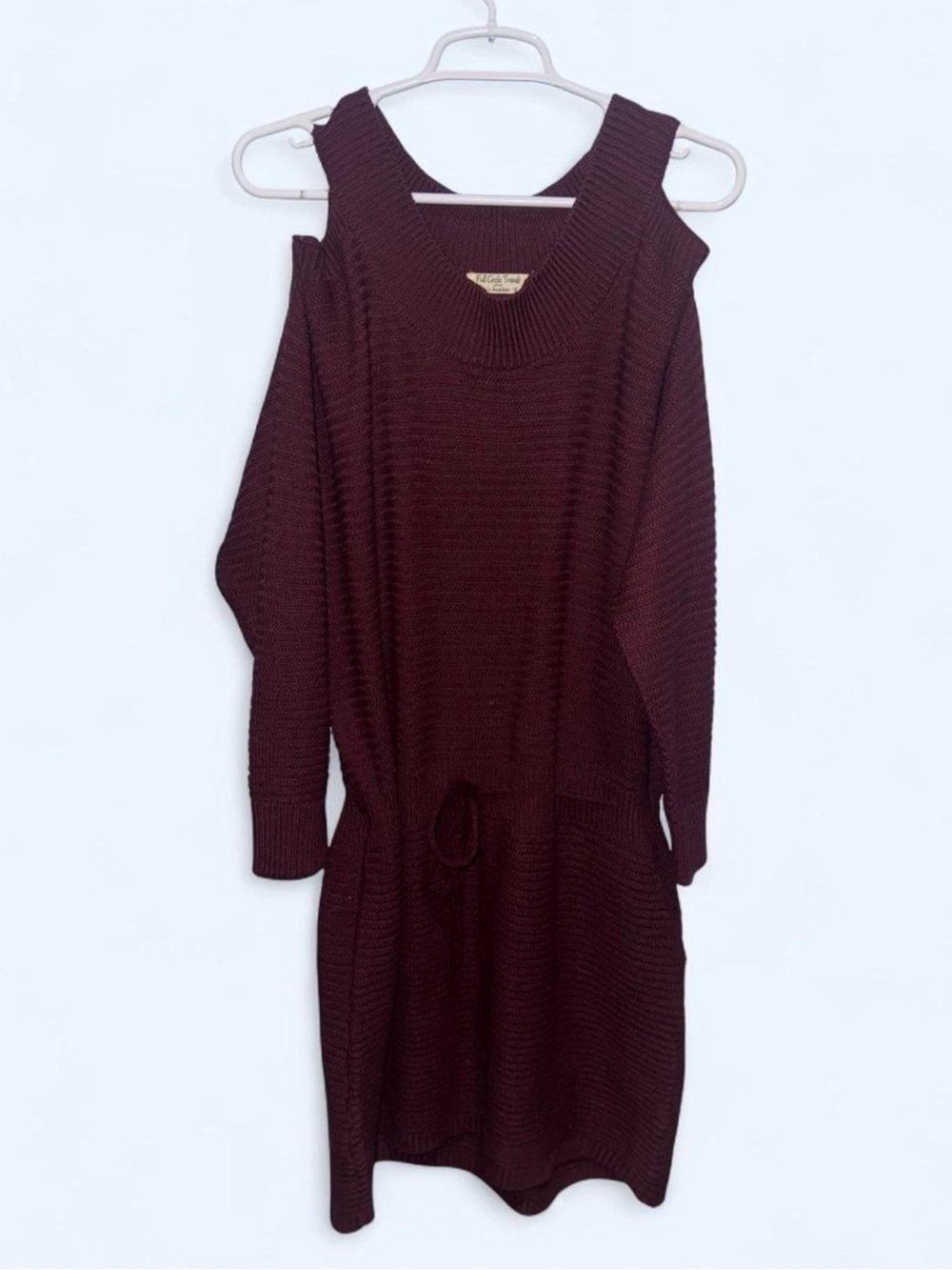 Full Circle Trends Cold Shoulder Knit Dress